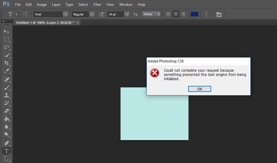 ارور های فتوشاپ