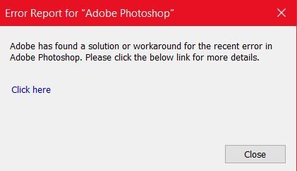 ارور کارت گرافیک در فتوشاپ