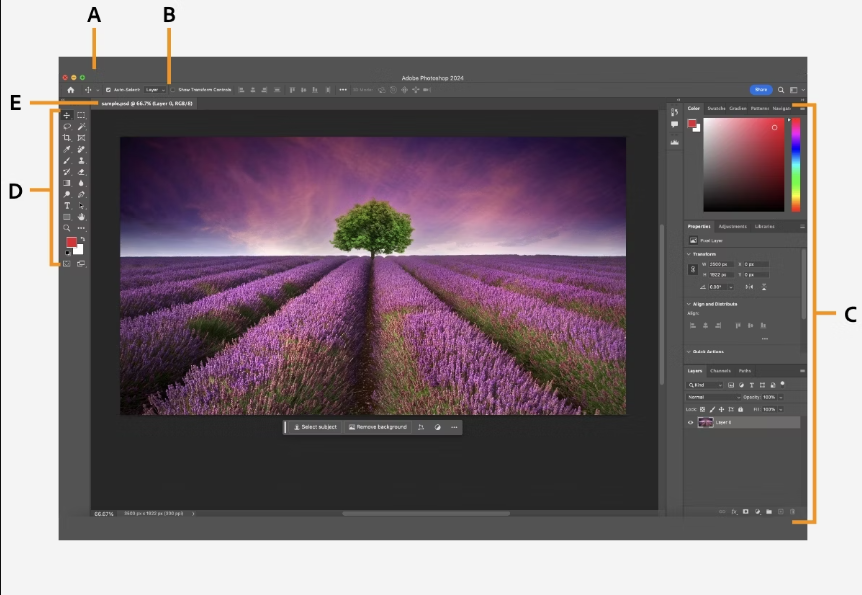 تنظیمات عالی فتوشاپ